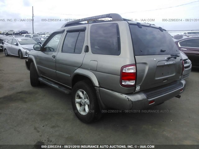 JN8DR09Y94W902606 - 2004 NISSAN PATHFINDER LE/SE TAN photo 3