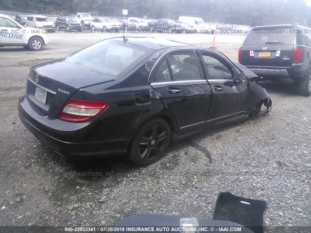 WDDGF8BBXBR180330 - 2011 MERCEDES-BENZ C 300 4MATIC BLACK photo 4