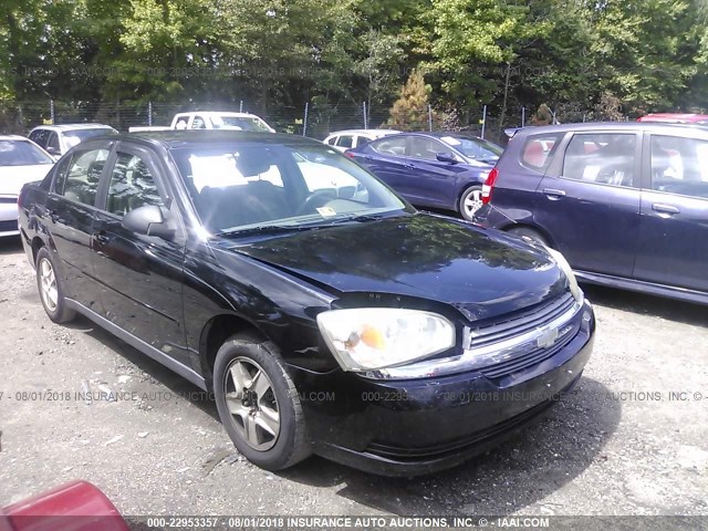 1G1ZT52815F186188 - 2005 CHEVROLET MALIBU LS BLACK photo 1