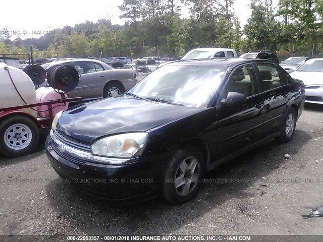 1G1ZT52815F186188 - 2005 CHEVROLET MALIBU LS BLACK photo 2