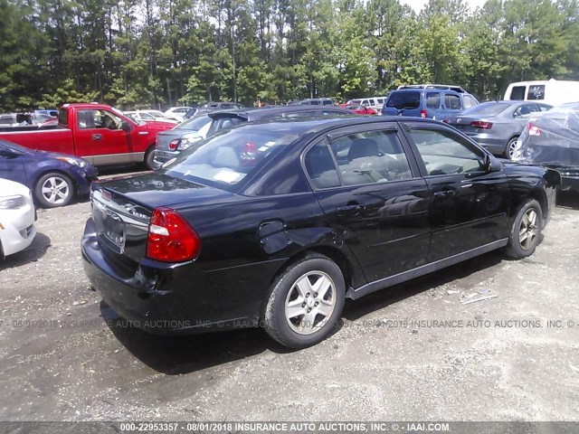 1G1ZT52815F186188 - 2005 CHEVROLET MALIBU LS BLACK photo 4