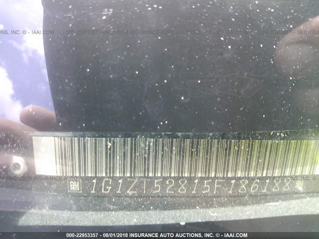 1G1ZT52815F186188 - 2005 CHEVROLET MALIBU LS BLACK photo 9