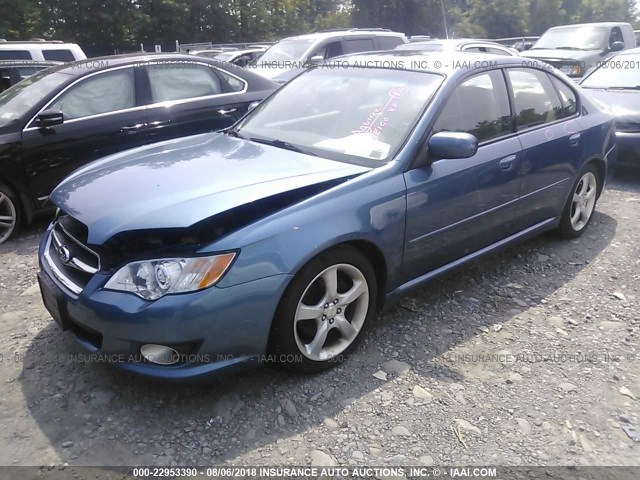 4S3BL626797225296 - 2009 SUBARU LEGACY 2.5I LIMITED BLUE photo 2