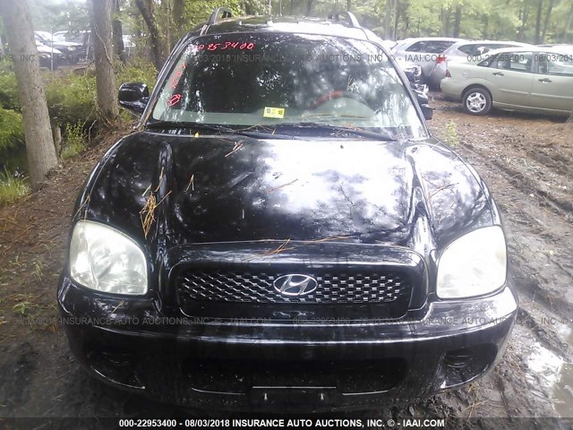 KM8SB12B84U818853 - 2004 HYUNDAI SANTA FE GL BLACK photo 6