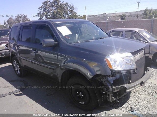 5FNYF3H49EB007824 - 2014 HONDA PILOT EX GRAY photo 1