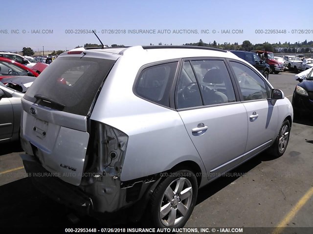 KNAFG526977120978 - 2007 KIA RONDO LX/EX SILVER photo 4