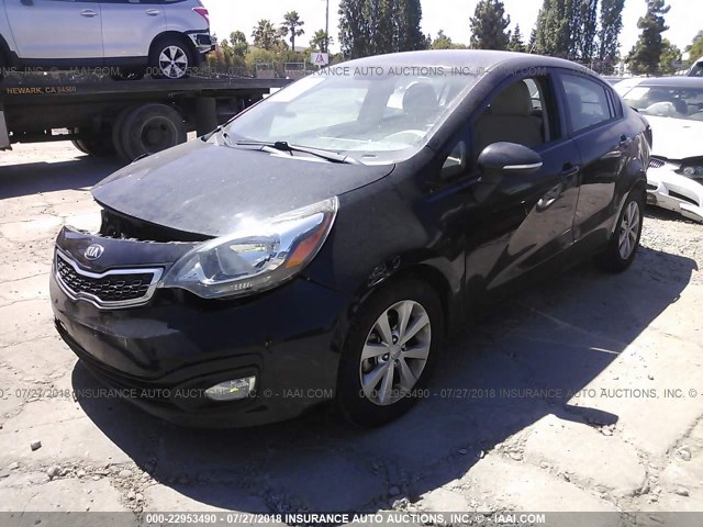 KNADN4A33D6146783 - 2013 KIA RIO EX/SX BLACK photo 2