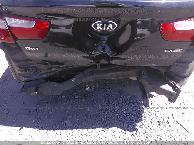 KNADN4A33D6146783 - 2013 KIA RIO EX/SX BLACK photo 6