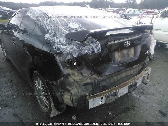 JTKDE177060141079 - 2006 TOYOTA SCION TC BLACK photo 6