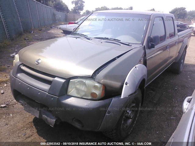 1N6ED29Y92C386091 - 2002 NISSAN FRONTIER CREW CAB XE/CREW CAB SE BROWN photo 2