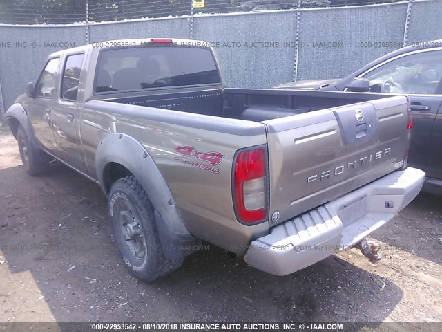 1N6ED29Y92C386091 - 2002 NISSAN FRONTIER CREW CAB XE/CREW CAB SE BROWN photo 3