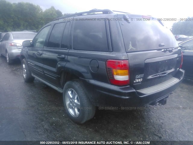 1J8GW68J13C509782 - 2003 JEEP GRAND CHEROKEE OVERLAND BLACK photo 3