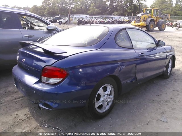 KMHJG35F71U238819 - 2001 HYUNDAI TIBURON Dark Blue photo 4