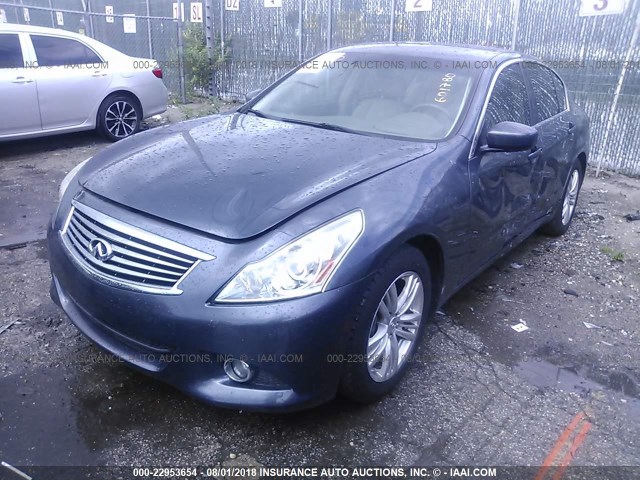 JN1DV6AP9BM601780 - 2011 INFINITI G25 JOURNEY BLUE photo 2