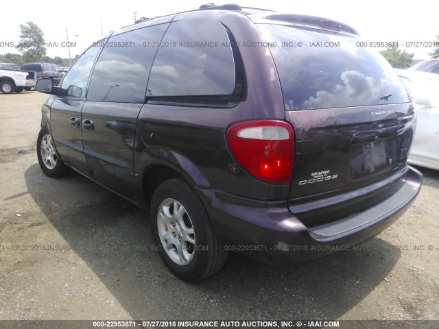 1D4GP45R34B525608 - 2004 DODGE CARAVAN SXT PURPLE photo 3