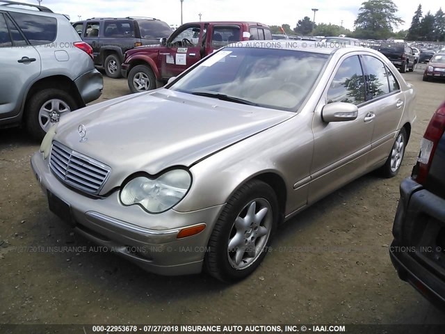 WDBRF61J33F355261 - 2003 MERCEDES-BENZ C 240 BEIGE photo 2