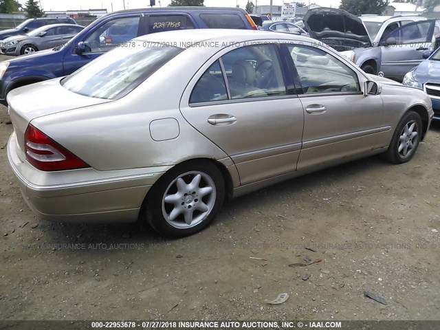 WDBRF61J33F355261 - 2003 MERCEDES-BENZ C 240 BEIGE photo 4