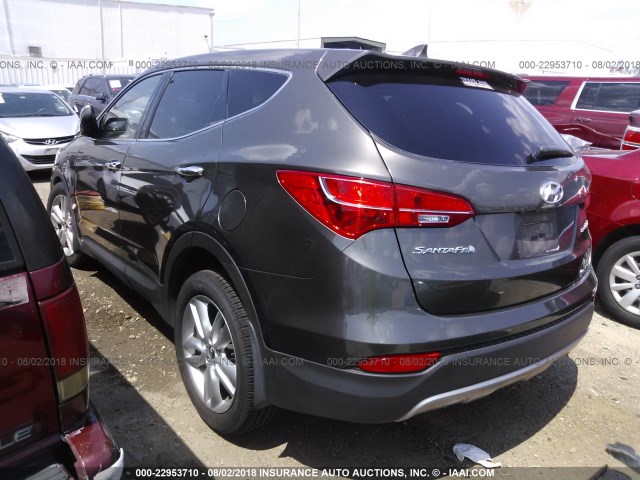 5XYZW3LA8DG029290 - 2013 HYUNDAI SANTA FE SPORT  GRAY photo 3