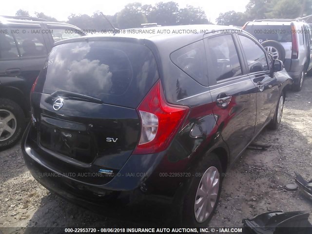 3N1CE2CP9EL407153 - 2014 NISSAN VERSA NOTE S/S PLUS/SV/SL BLACK photo 4