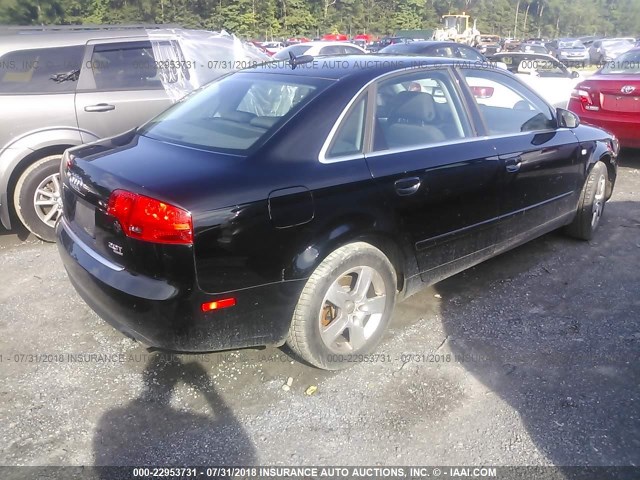 WAUDF68E65A486671 - 2005 AUDI A4 2.0T QUATTRO BLACK photo 4