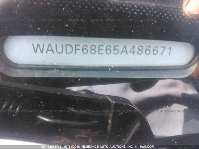 WAUDF68E65A486671 - 2005 AUDI A4 2.0T QUATTRO BLACK photo 9