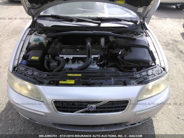 YV1RS592152465217 - 2005 VOLVO S60 2.5T SILVER photo 10