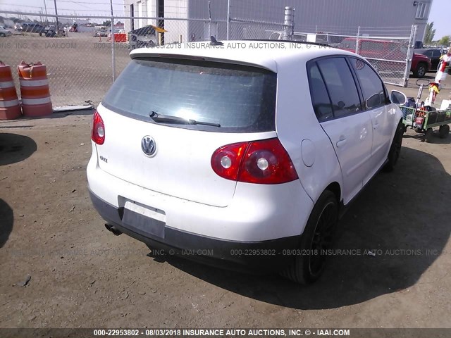 WVWHV71K27W262123 - 2007 VOLKSWAGEN NEW GTI WHITE photo 4