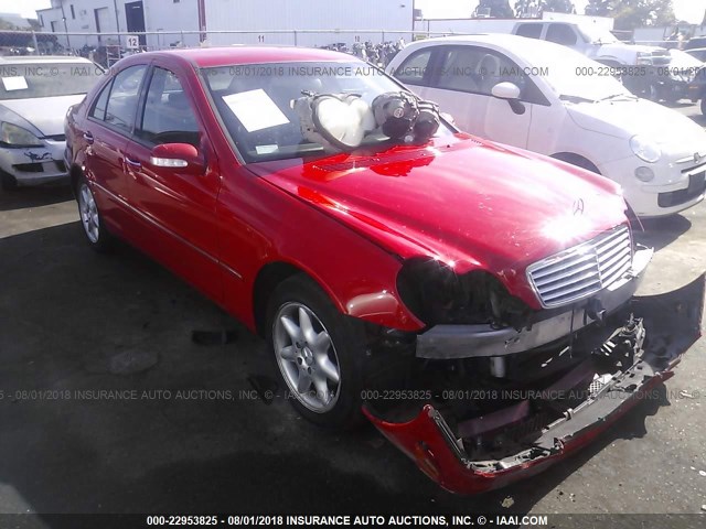 WDBRF61J73F374752 - 2003 MERCEDES-BENZ C 240 RED photo 1