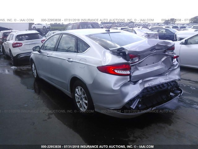 3FA6P0G76HR413342 - 2017 FORD FUSION S 银色 照片 3