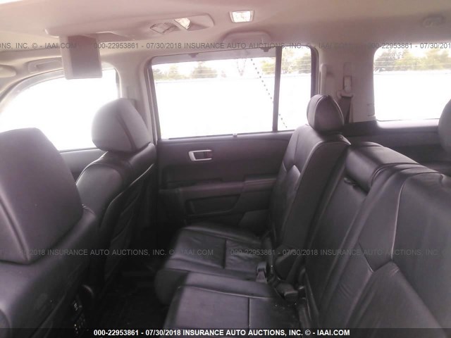 5FNYF4H98BB016043 - 2011 HONDA PILOT TOURING WHITE photo 8