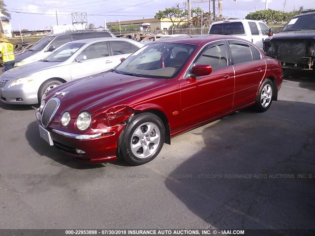 SAJDA01C3YFL62549 - 2000 JAGUAR S-TYPE RED photo 2