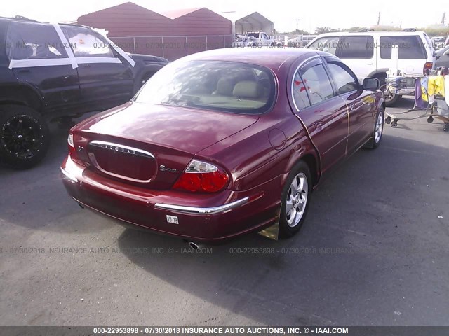 SAJDA01C3YFL62549 - 2000 JAGUAR S-TYPE RED photo 4