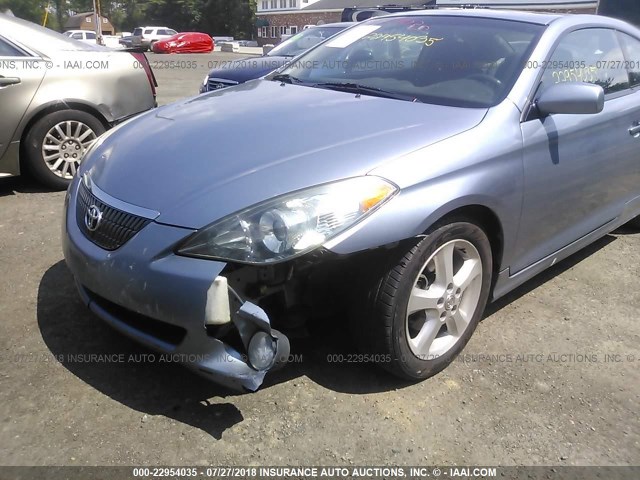 4T1CE38P64U809028 - 2004 TOYOTA CAMRY SOLARA SE/SLE ღია ლურჯი ფოტო 6