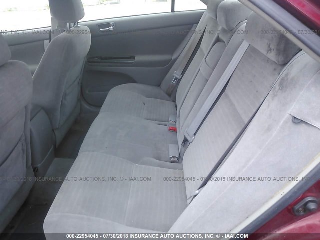 JTDBE32K363042423 - 2006 TOYOTA CAMRY LE/XLE MAROON photo 8