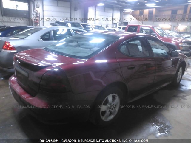 2G2WP522151215730 - 2005 PONTIAC GRAND PRIX Темно-червоний фото 4