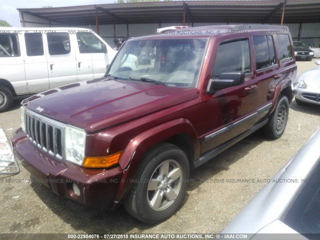 1J8HH48K78C105520 - 2008 JEEP COMMANDER SPORT MAROON photo 2