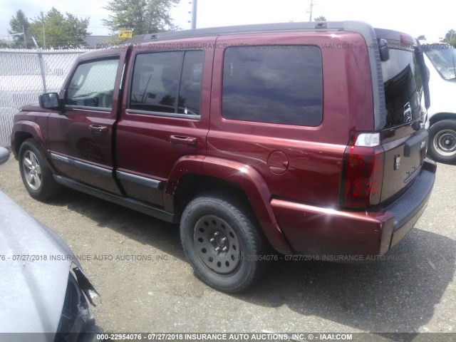 1J8HH48K78C105520 - 2008 JEEP COMMANDER SPORT MAROON photo 3