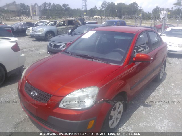 KNADE123286421353 - 2008 KIA RIO LX/SX RED photo 2