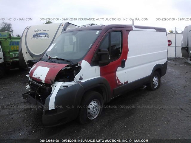 3C6TRVNG2GE125886 - 2016 RAM PROMASTER 1500 1500 STANDARD RED photo 2