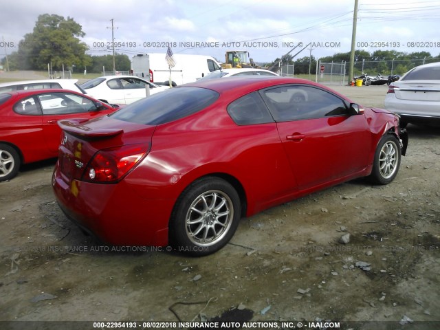 1N4BL24E68C103067 - 2008 NISSAN ALTIMA 3.5SE RED photo 4