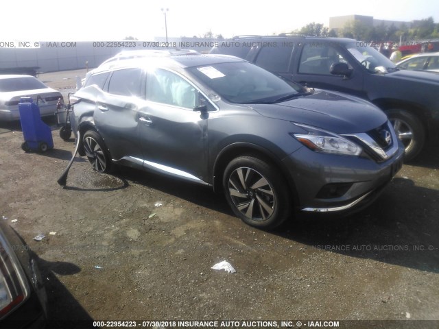 5N1AZ2MH8HN108821 - 2017 NISSAN MURANO S/SL/SV/PLATINUM GRAY photo 1