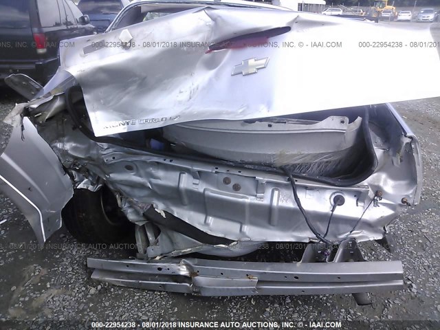 2G1WJ15KX69385260 - 2006 CHEVROLET MONTE CARLO LS SILVER photo 6