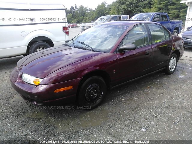 1G8ZH52801Z350929 - 2001 SATURN SL1 MAROON photo 2