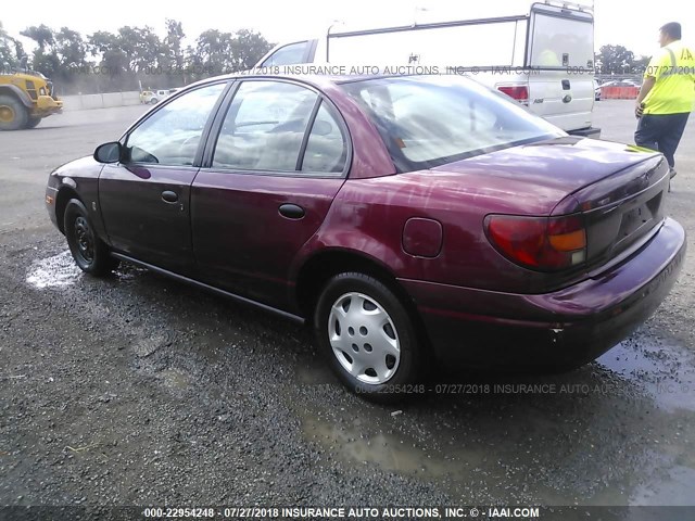 1G8ZH52801Z350929 - 2001 SATURN SL1 MAROON photo 3