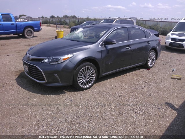 4T1BK1EB1JU270945 - 2018 TOYOTA AVALON XLE PLUS/PREMIUM/TOUR/LTD GRAY photo 2