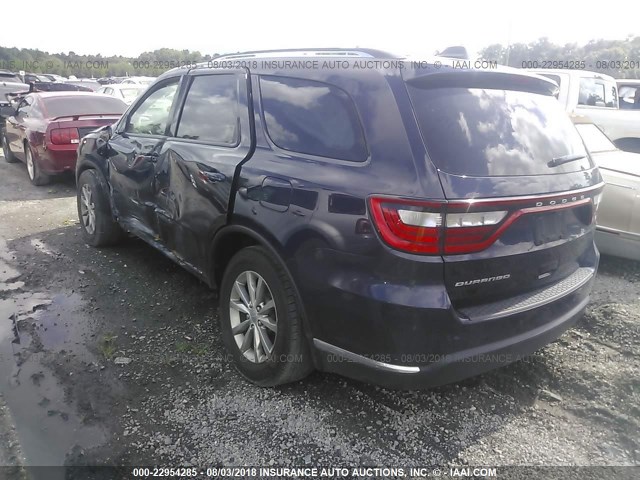 1C4RDHAG8HC838521 - 2017 DODGE DURANGO SXT BLUE photo 3