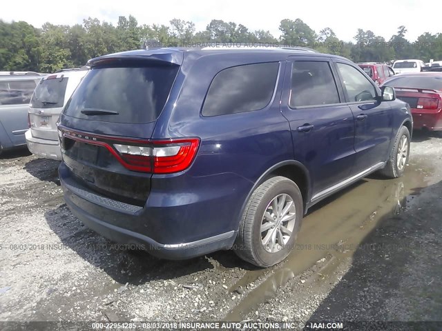 1C4RDHAG8HC838521 - 2017 DODGE DURANGO SXT BLUE photo 4