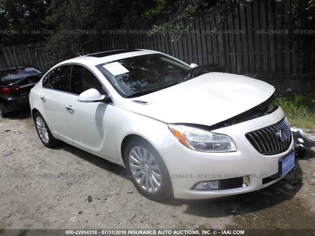 2G4GS5EV3D9249250 - 2013 BUICK REGAL PREMIUM WHITE photo 1