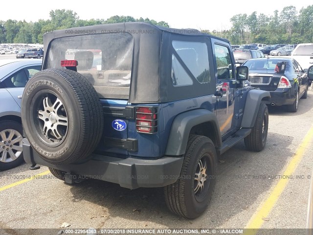 1J4AA2D15AL210782 - 2010 JEEP WRANGLER SPORT BLUE photo 4