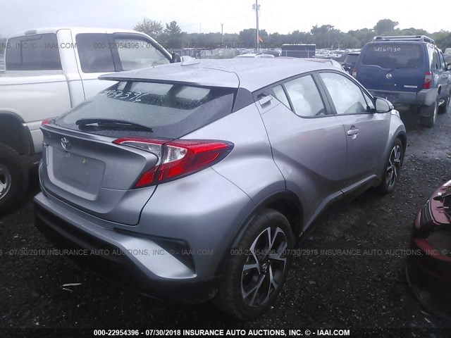 NMTKHMBX7JR025932 - 2018 TOYOTA C-HR XLE/XLE PREMIUM SILVER photo 4